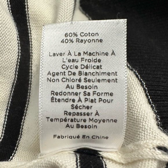 Talbots Long Sleeve Lightweight Cotton Blend Striped Sweater Size Large - Picture 7 of 7